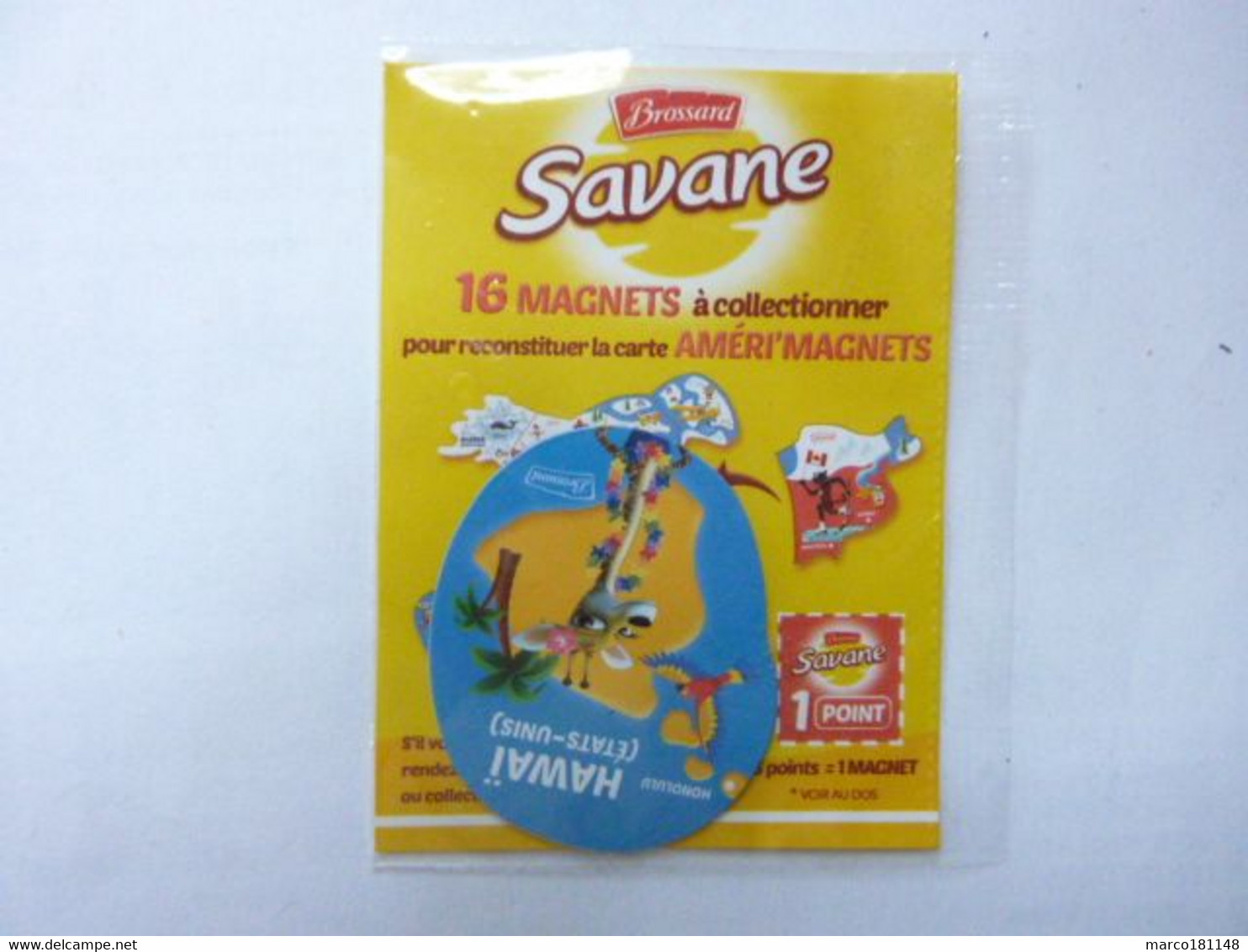 2 Magnets Carte Améri'magnets - Hawaï Et Canada - Brossard Savane - Reklame