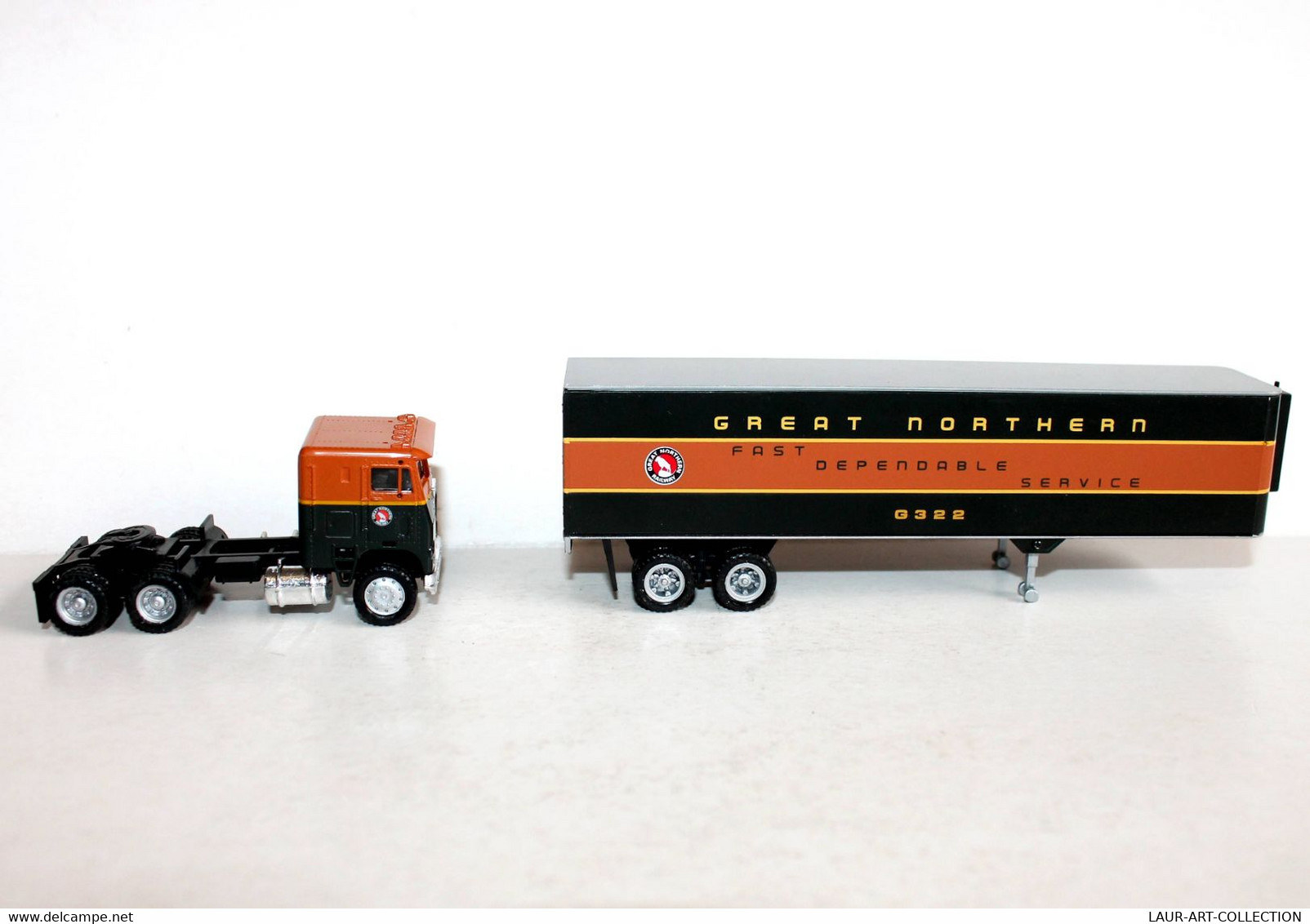 CAMION POIDS LOURD 1/87 TRANSPORT GREAT NORTHERN G322 - TRACTEUR + SEMI REMORQUE - AUTOMOBILE MINIATURE (1712.23) - Echelle 1:87