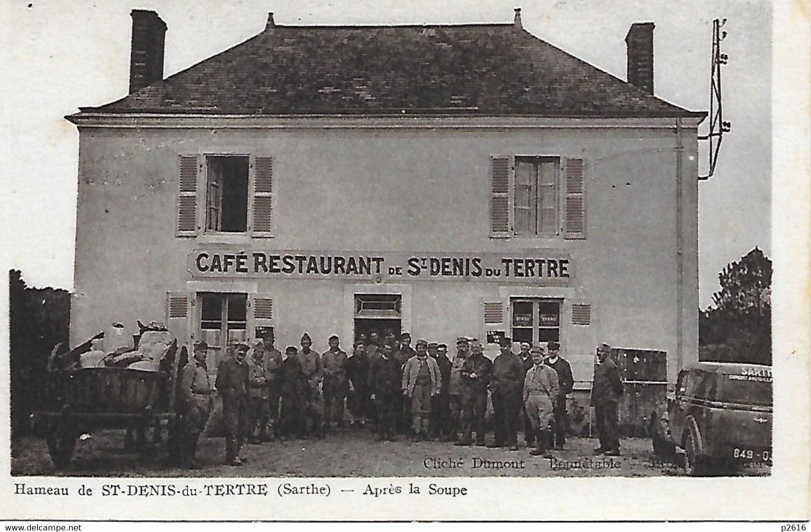 ST- DENIS- DU- TERTRE - PRES DE SAINT MARS LA BRIERE -  CAFE RESTAURANT - APRES LA SOUPE -  CLICHE DUMONT BONNETABLE - Cafés