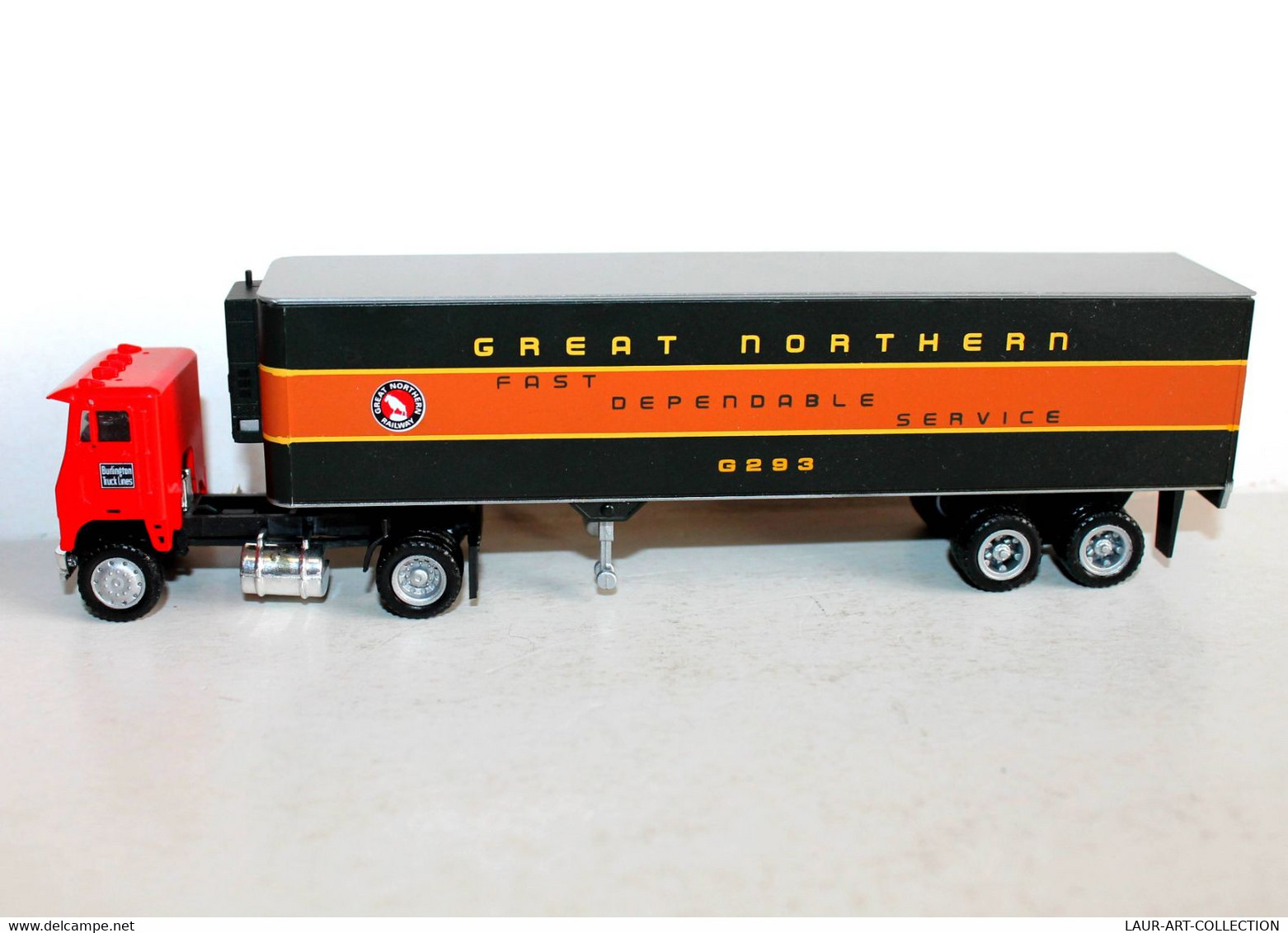 CAMION POIDS LOURD 1/87, TRACTEUR BURLINGTON + SEMI REMORQUE GREAT NORTHERN G293 - AUTOMOBILE MINIATURE (1712.26) - Schaal 1:87