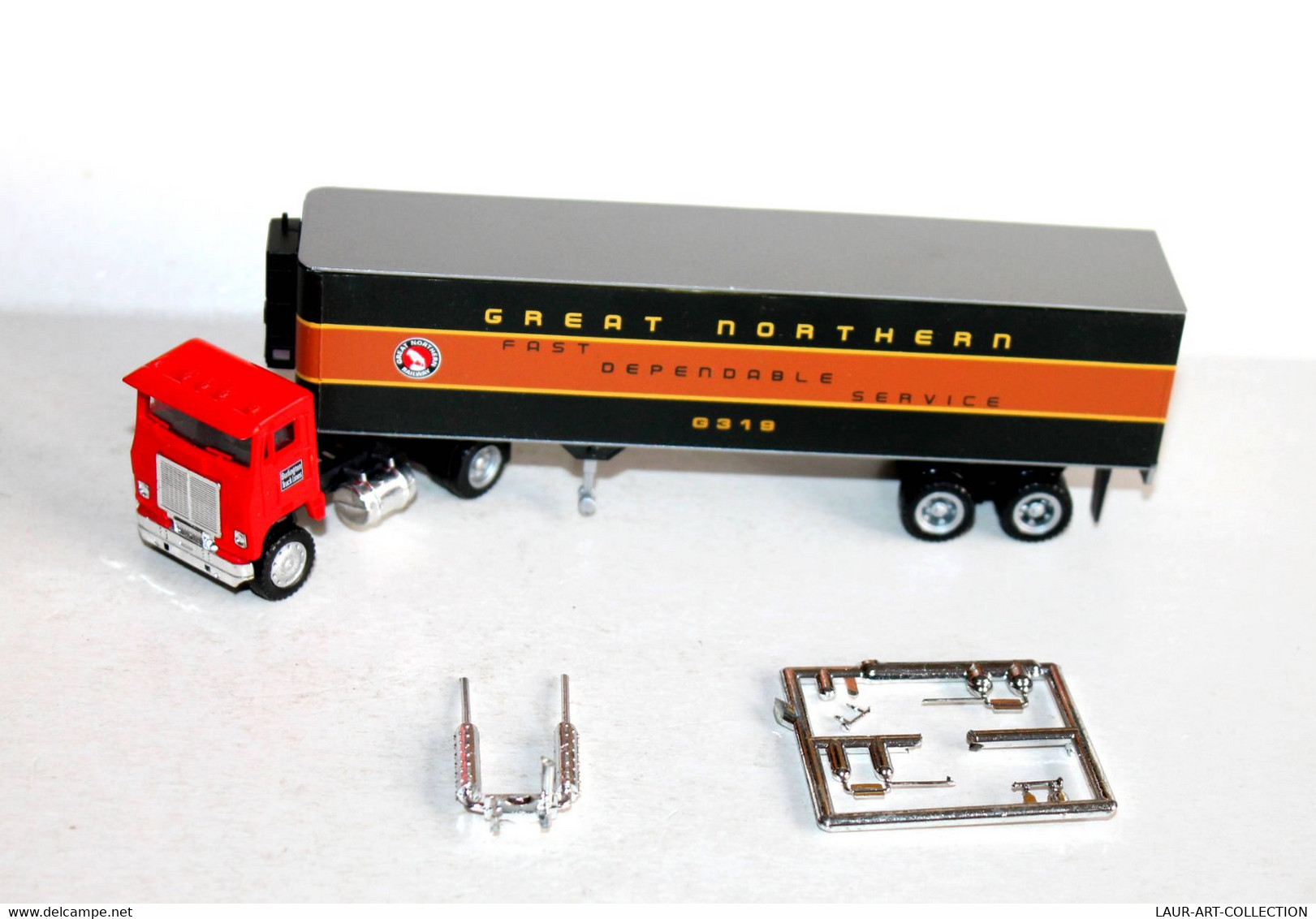 CAMION POIDS LOURD 1/87, TRACTEUR BURLINGTON + SEMI REMORQUE GREAT NORTHERN G319 - AUTOMOBILE MINIATURE (1712.27) - Schaal 1:87