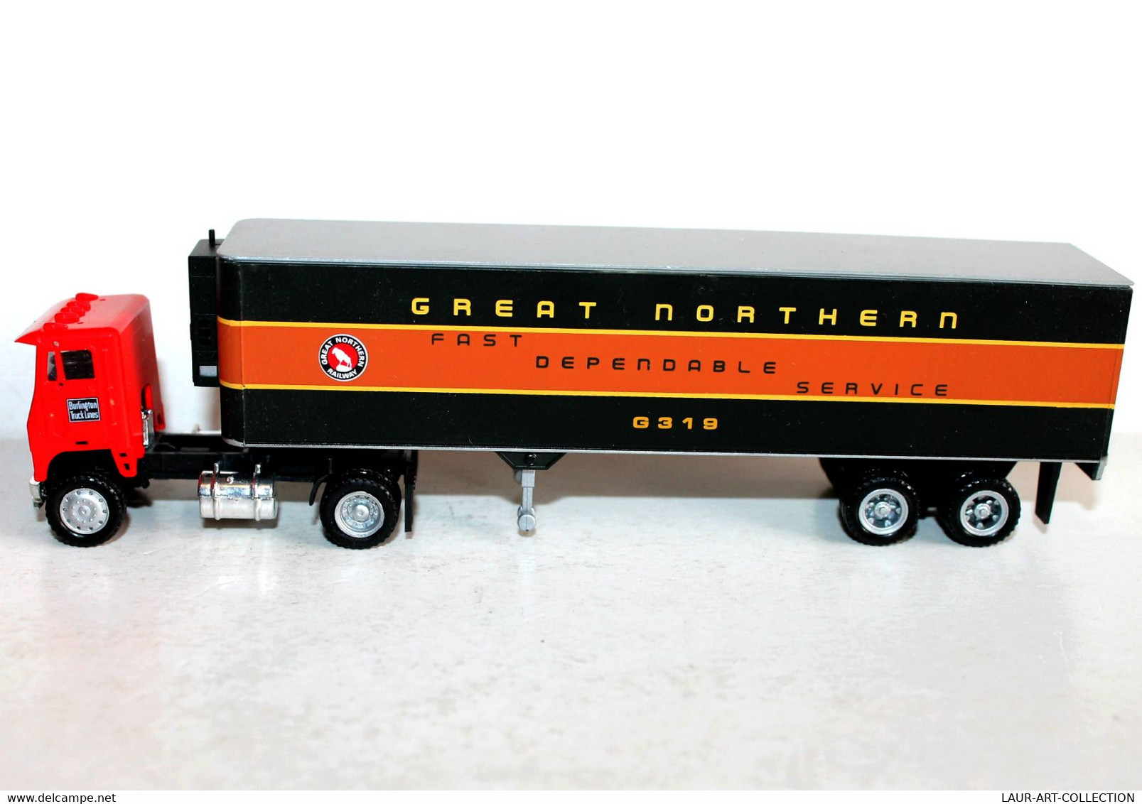 CAMION POIDS LOURD 1/87, TRACTEUR BURLINGTON + SEMI REMORQUE GREAT NORTHERN G319 - AUTOMOBILE MINIATURE (1712.27) - Schaal 1:87