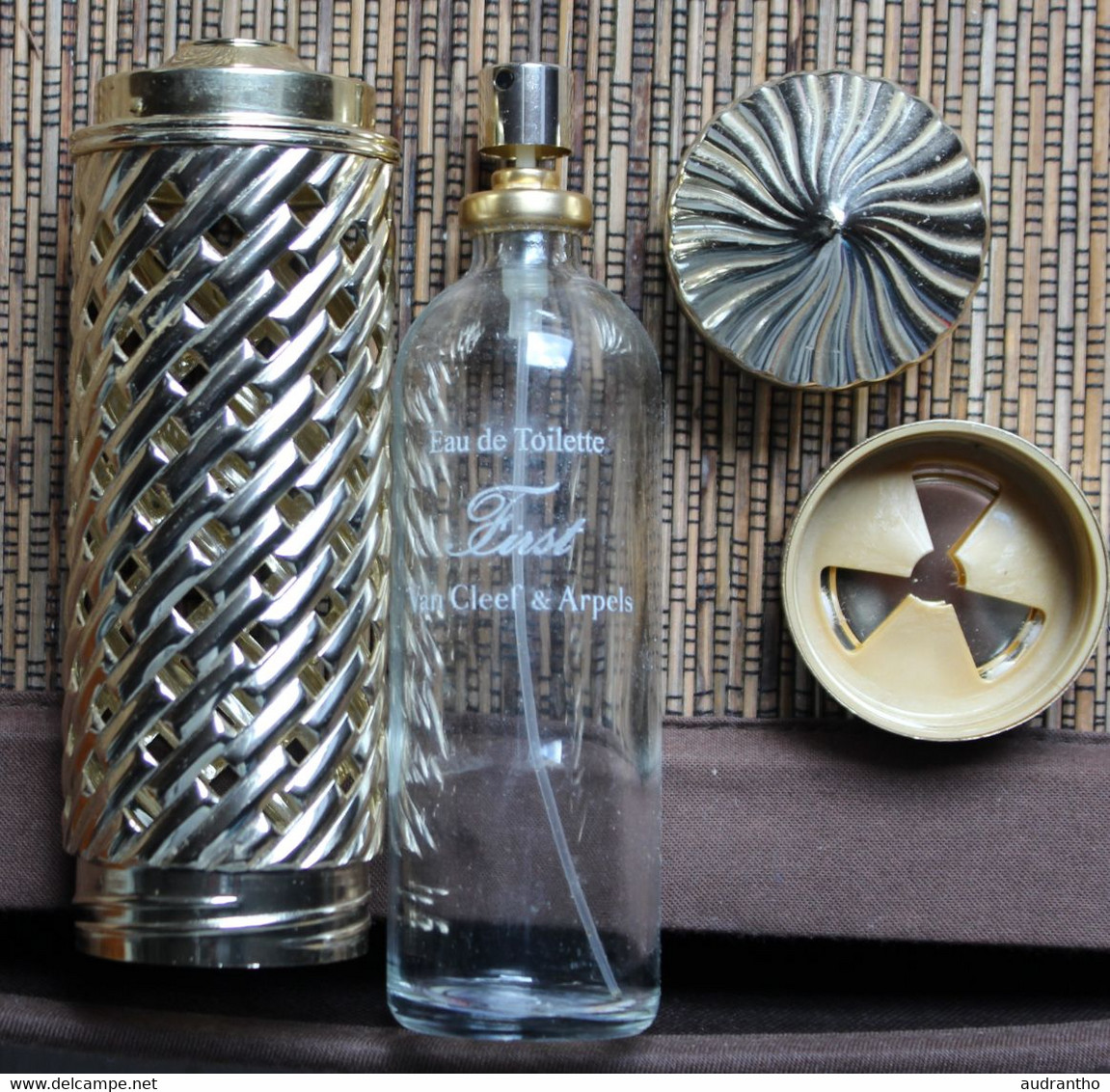 Superbe Flacon Doré Rechargeable Parfum Van Cleef & Arpels - Flaconi Profumi (vuoti)