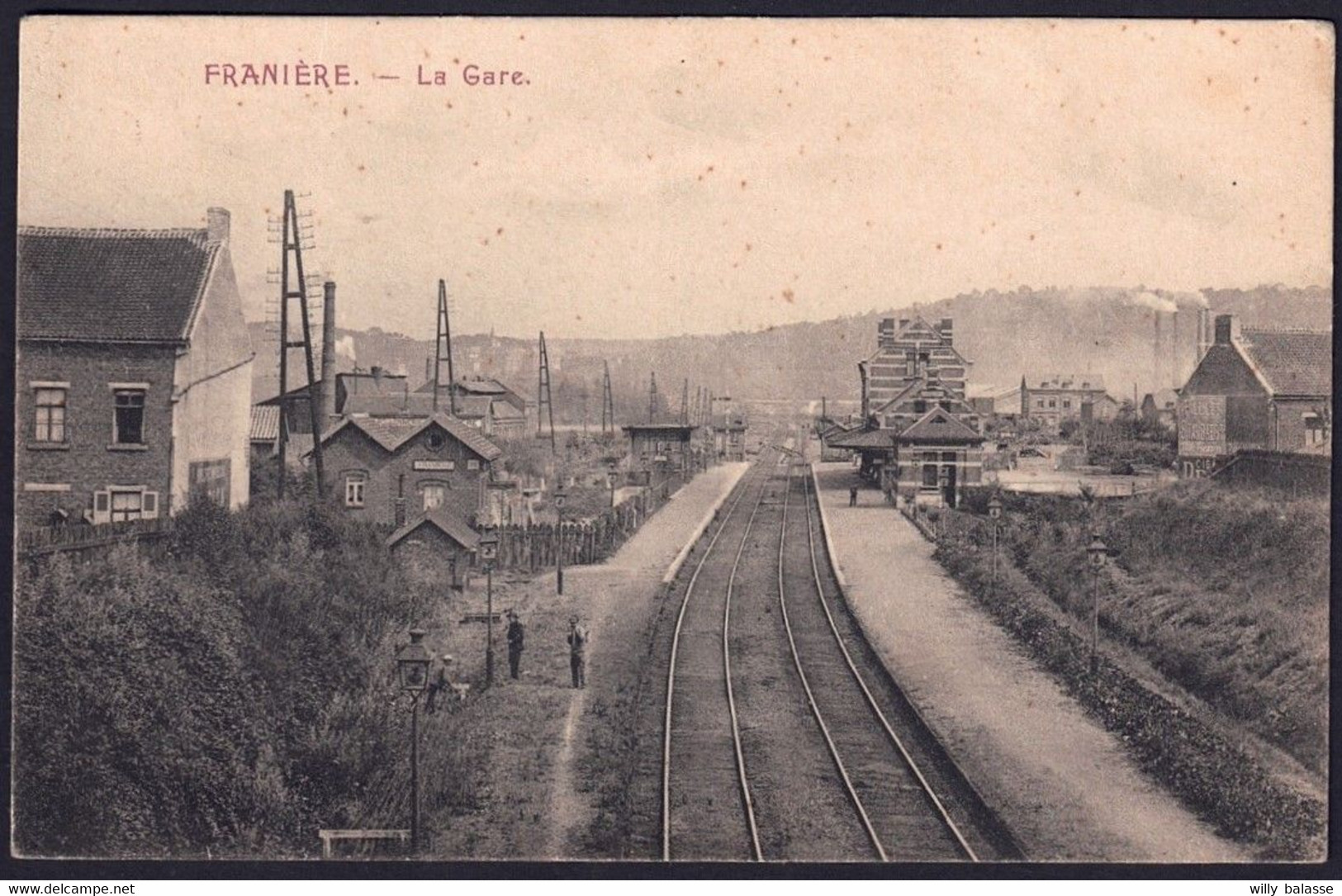 +++ CPA - FRANIERE - La Gare - Feldpost - Cachet 1-12-15 Namur  // - Floreffe