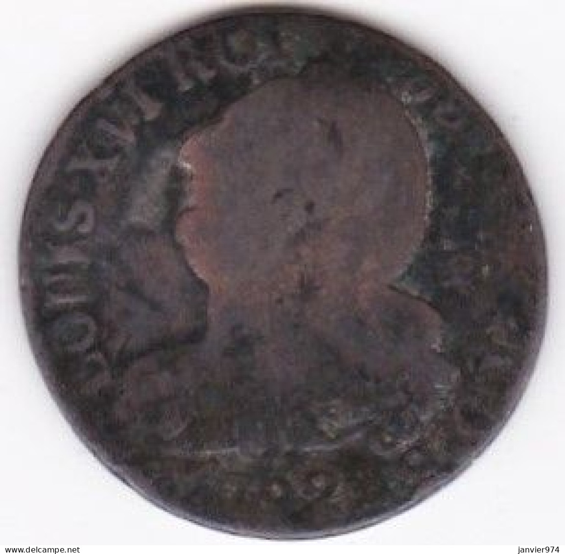 6 Deniers 1792 MA Marseille, Type François, Louis XVI Gadoury 8 - 1792-1975 Nationalkonvent