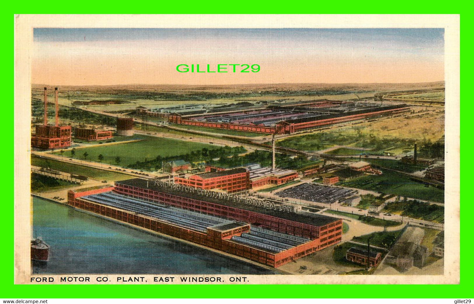 WINDSOR, ONTARIO - FORD MOTOR CO. PLANT, EAST WINDSOR - C.L.C. - PUB. BY WINDSOR NEWS CO - - Windsor