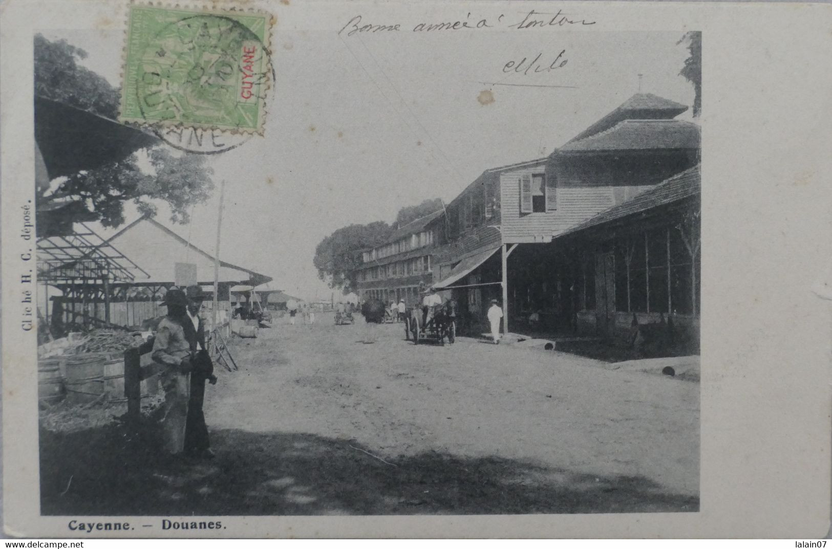C. P. A. Précurseur : GUYANE : CAYENNE : Douanes, Animé, Timbre En 1903 - Cayenne