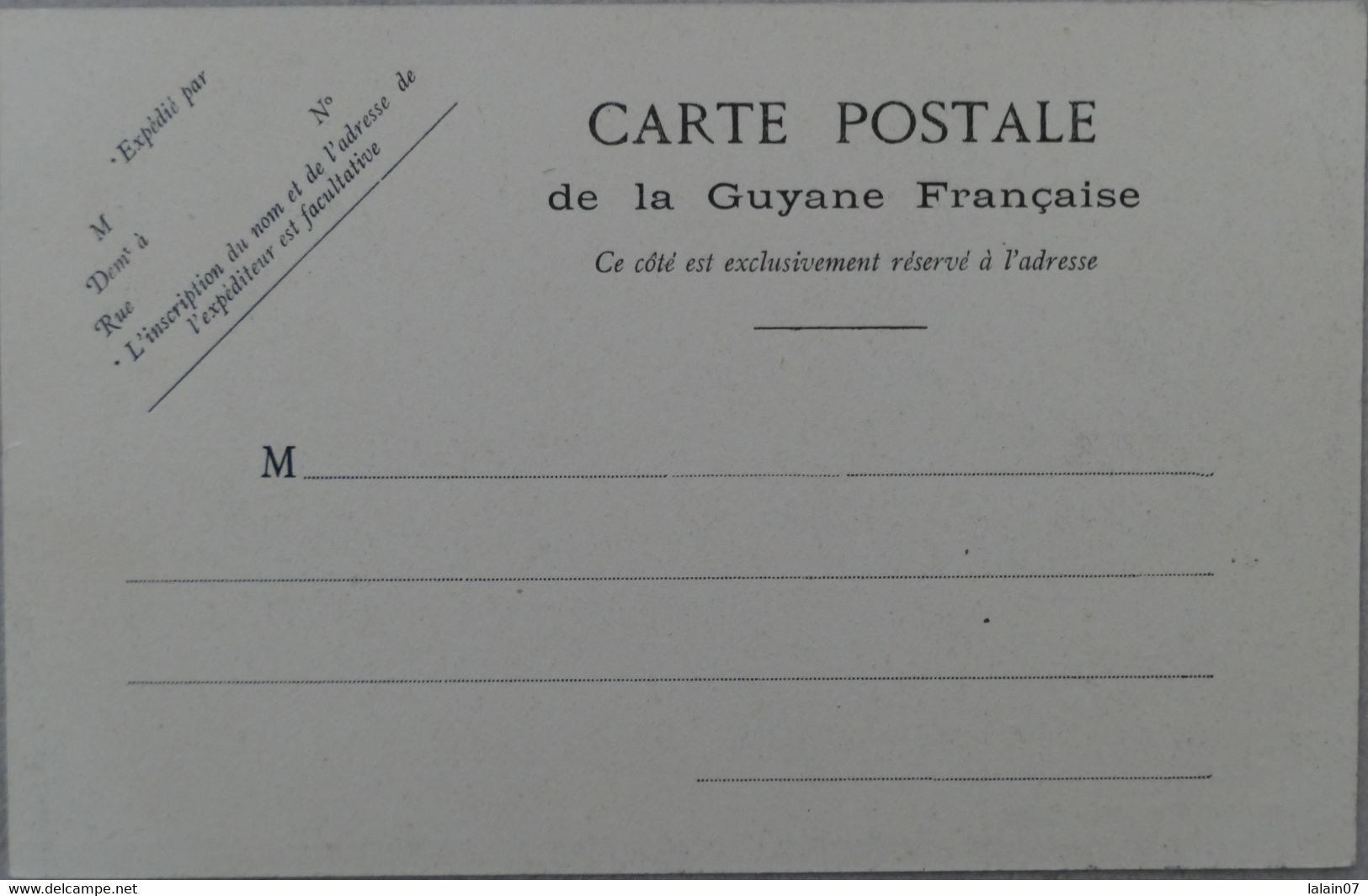C. P. A. : GUYANE : CAYENNE Ses Environs) Défrichement En 1902 Du Domaine De MONTJOLY Pour Recevoir Sinistrés Martinique - Cayenne