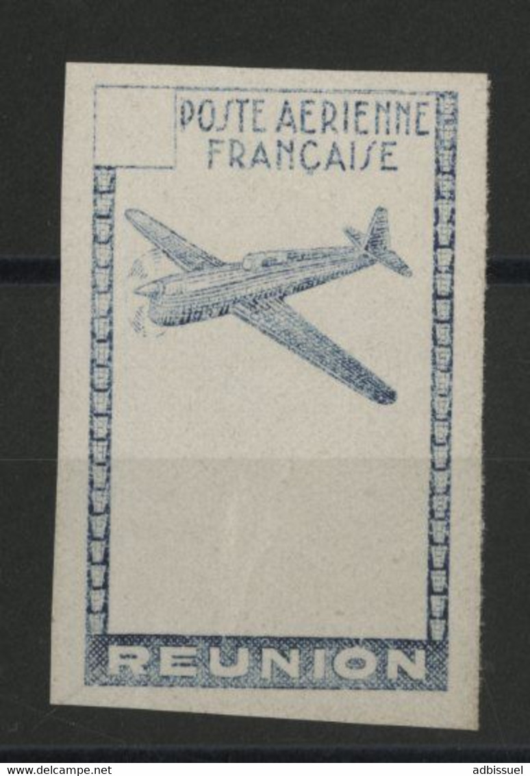 REUNION ESSAI NON DENTELE Neuf (*) Bleu, Sans Le Centre Et La Valeur TB - Airmail