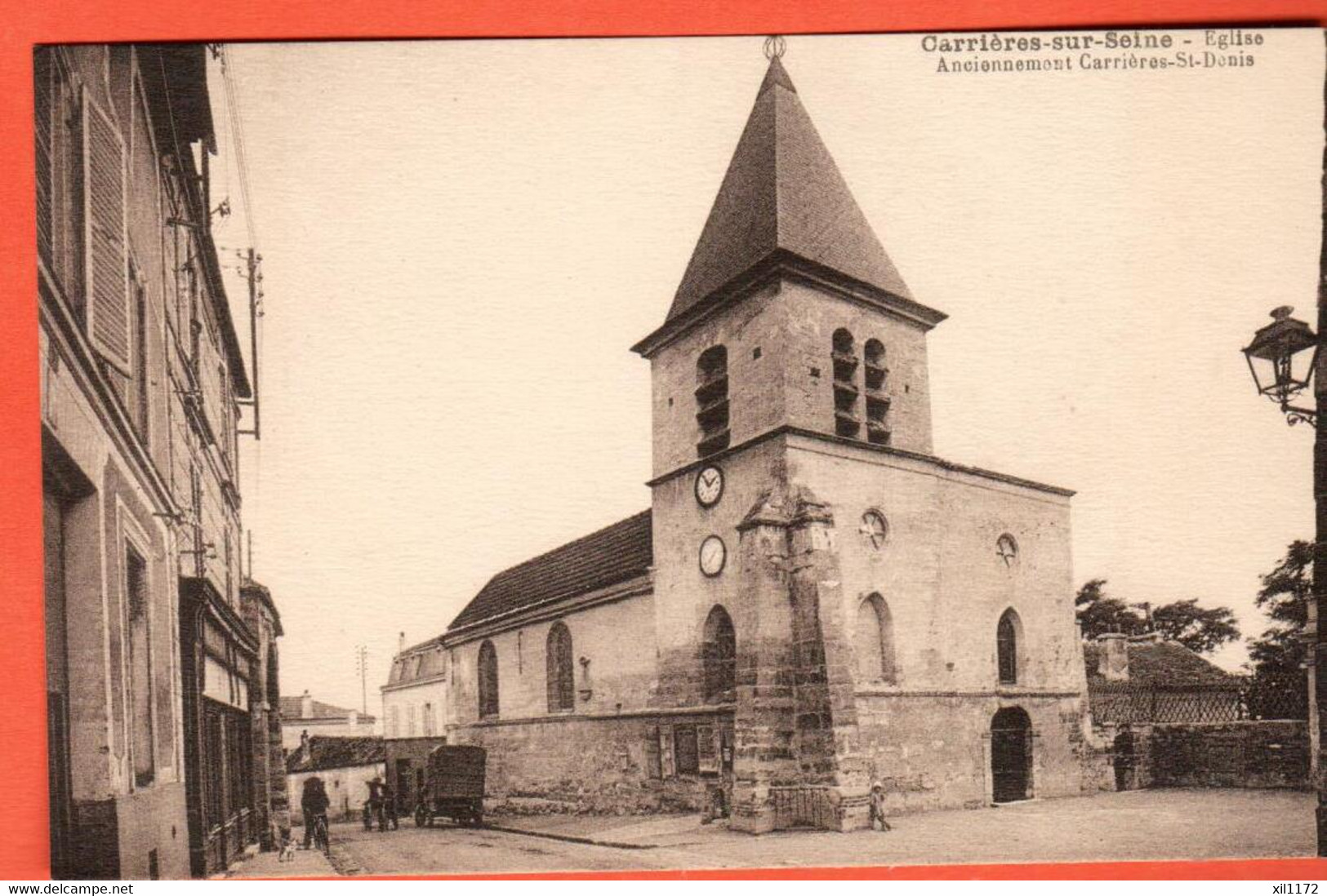 ZUGA-14 Carrières Sur Seine 78 Yvelines Eglise  Attelage ANIME NC  Gervais - Carrières-sur-Seine