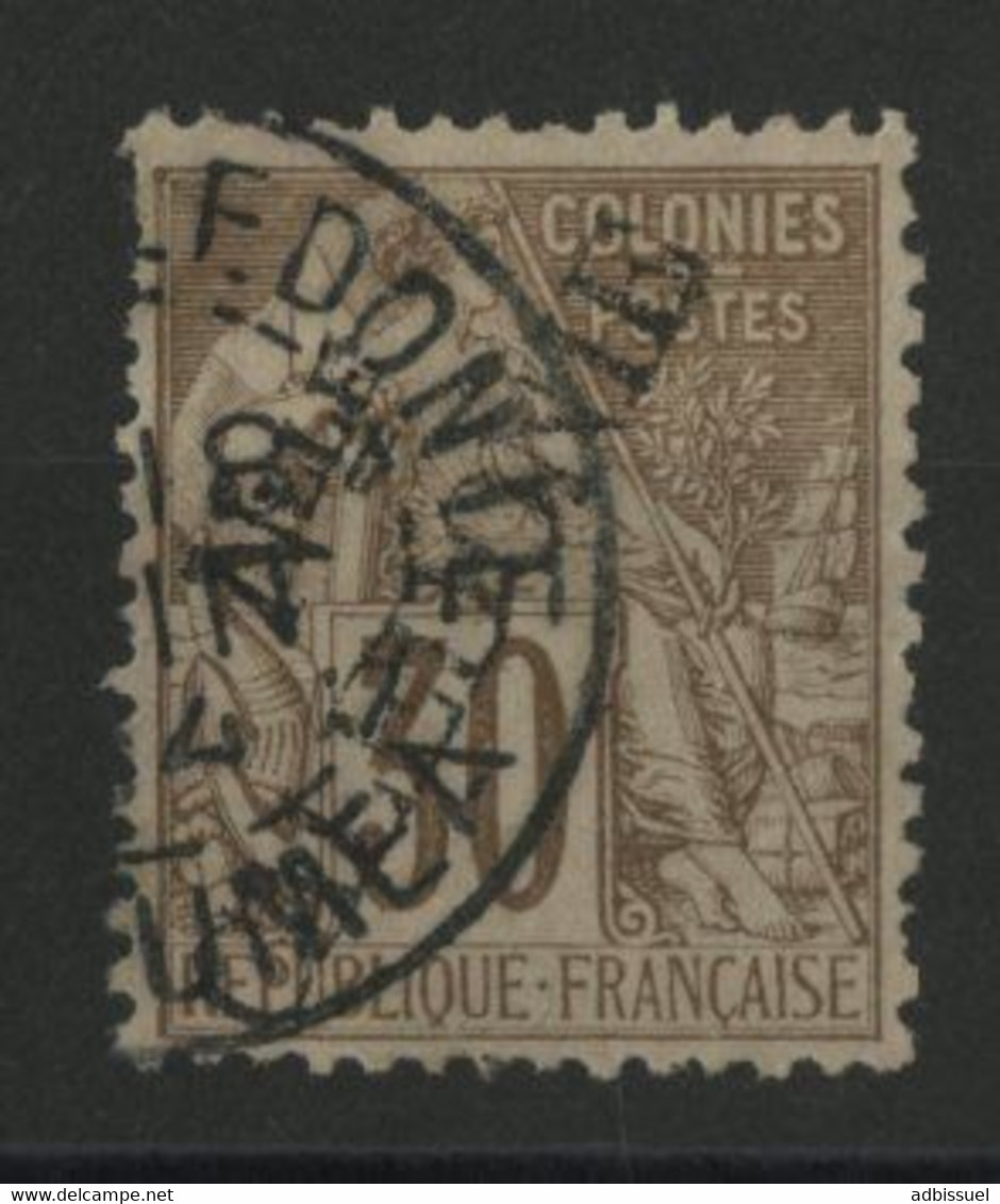 N° 30 Cote 110 € 30 Ct Brun Surchargé N. Elle / CALEDONIE (2 Dents Courtes) Obl. C. à D. Nouméa 18/6/94 - Used Stamps