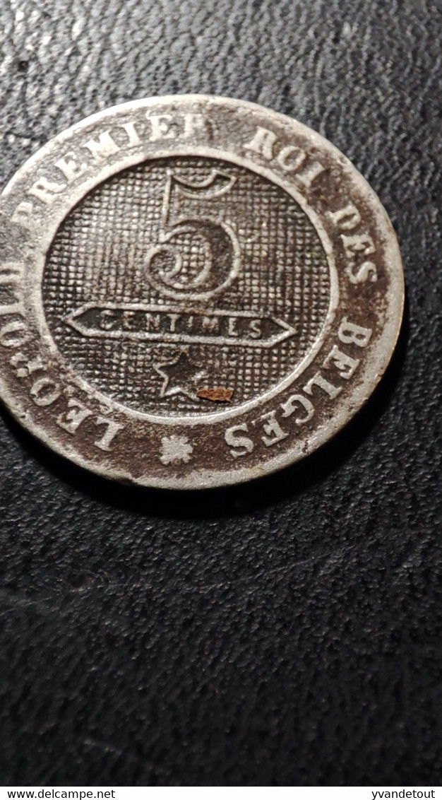 5 Centimes Léopold Premier Roi Des Belges 1862 - 5 Cents