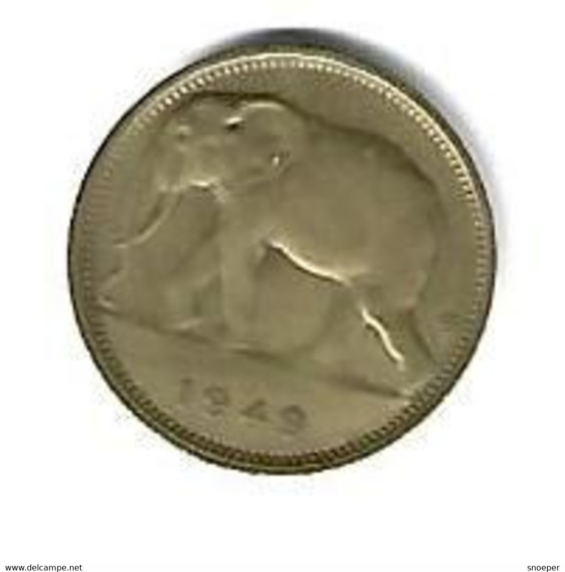 Congo Belg 1 Franc 1949  Km 26   Xf - 1945-1951: Reggenza