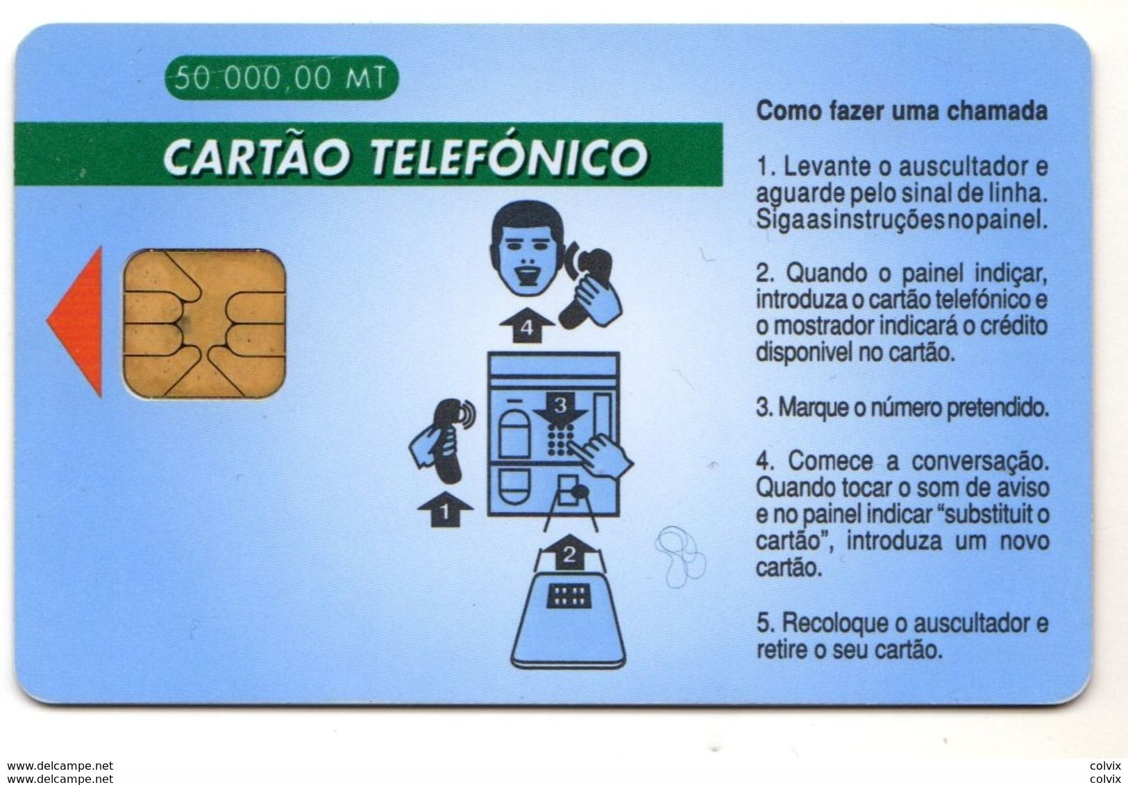 MOZAMBIQUE REF MV CARDS MZB-01 50 000MT1997 Instructions Of Use 1 - Moçambique