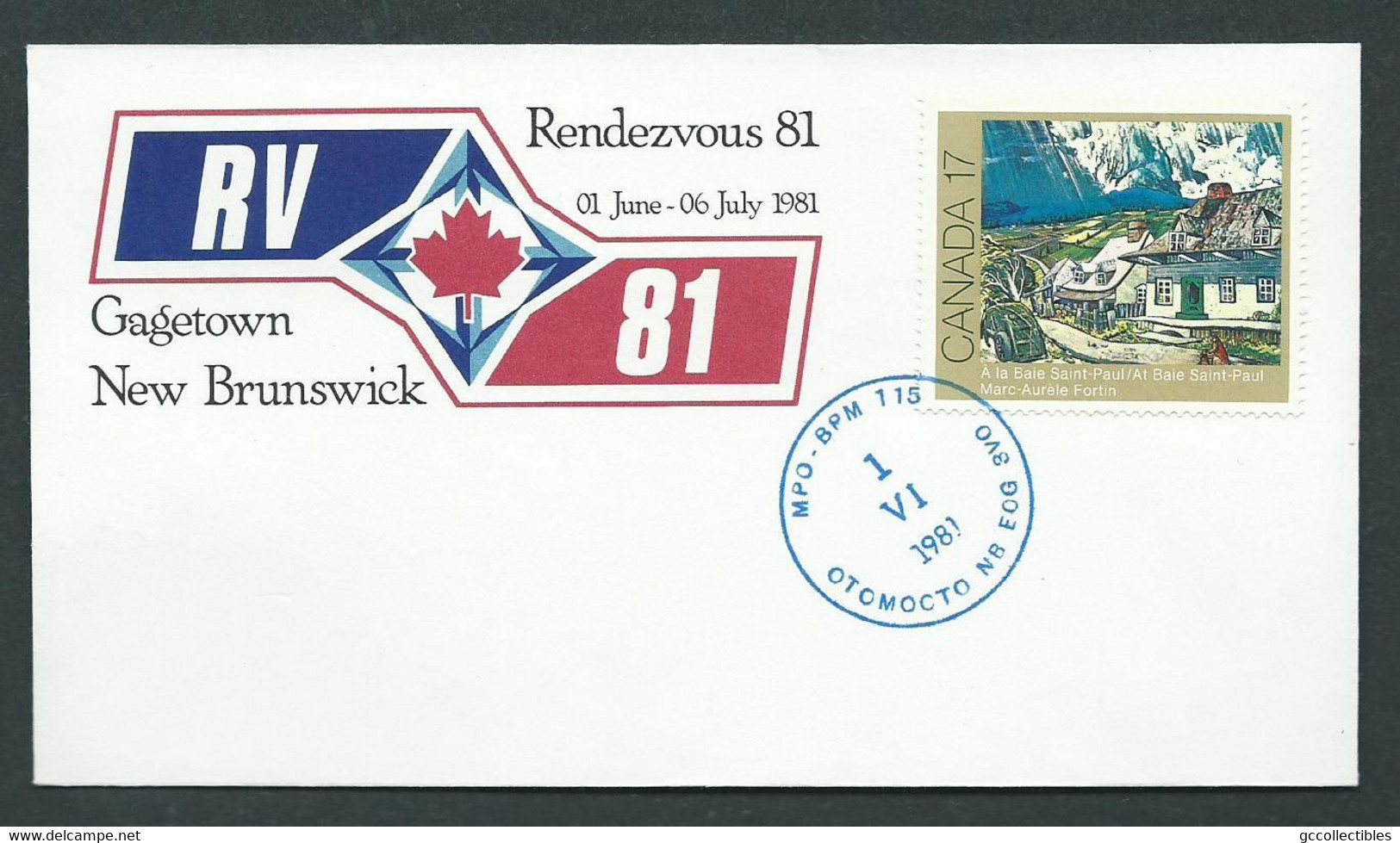 Gagetown New Brunswick - Rendezvous 81 - 5 FDC's Set - Diff. Cancels - Rare - Commemorative Covers