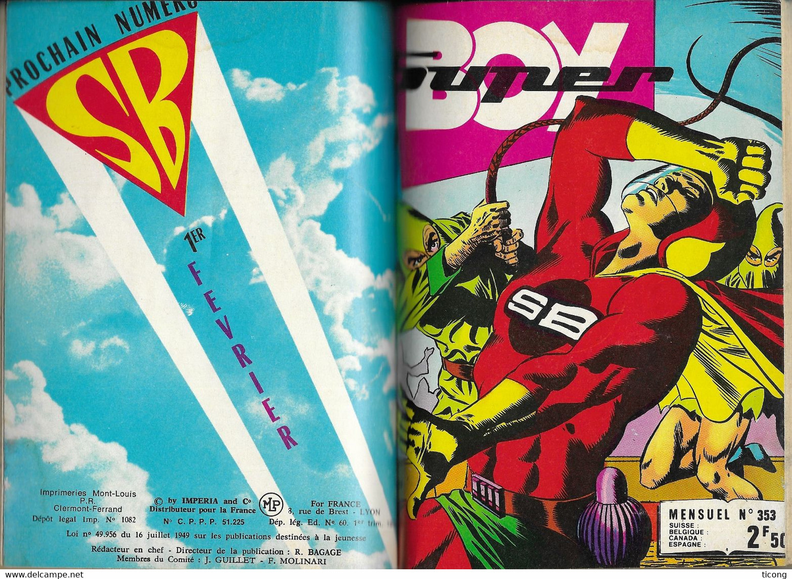 BD SUPER BOY ALBUM RELIEE NUMERO 61 EDITION IMPERIA LYON  REPRENANT LES NUMEROS 352, 353, 354 ET 355 DE 1979, A VOIR - Superboy