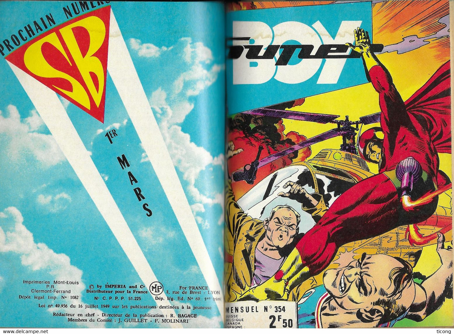 BD SUPER BOY ALBUM RELIEE NUMERO 61 EDITION IMPERIA LYON  REPRENANT LES NUMEROS 352, 353, 354 ET 355 DE 1979, A VOIR - Superboy