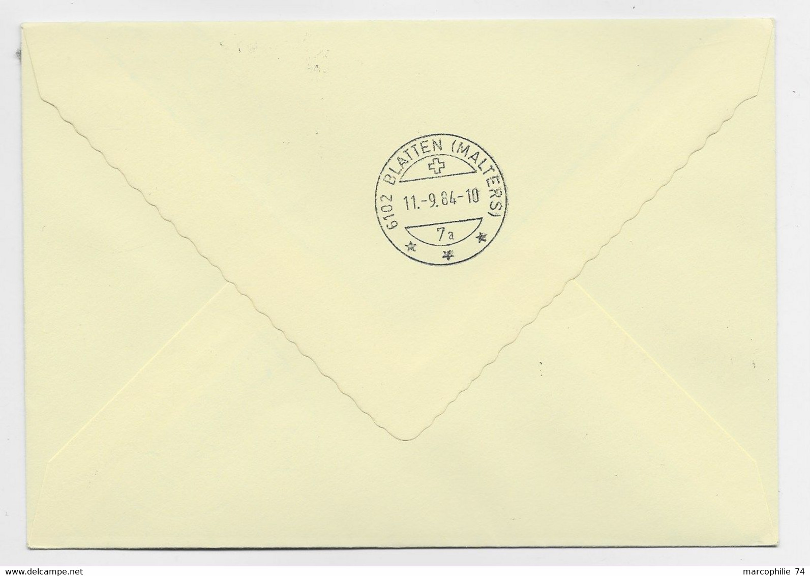 LIECHTENSTEIN 5C BANDE DE 3 LETTRE COVER BRIEF CHAAN 10.9.1984  TO SUISSE TAXE 25C+60C BLATTEN - Lettres & Documents