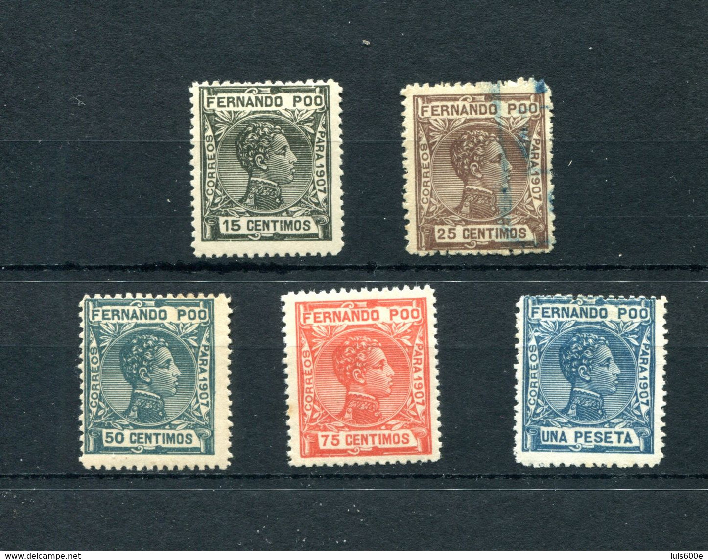 1907.FERNANDO POO.OFERTA LOTE SELLOS NUEVOS.UNO USADO.CATALOGO 32€ - Fernando Po