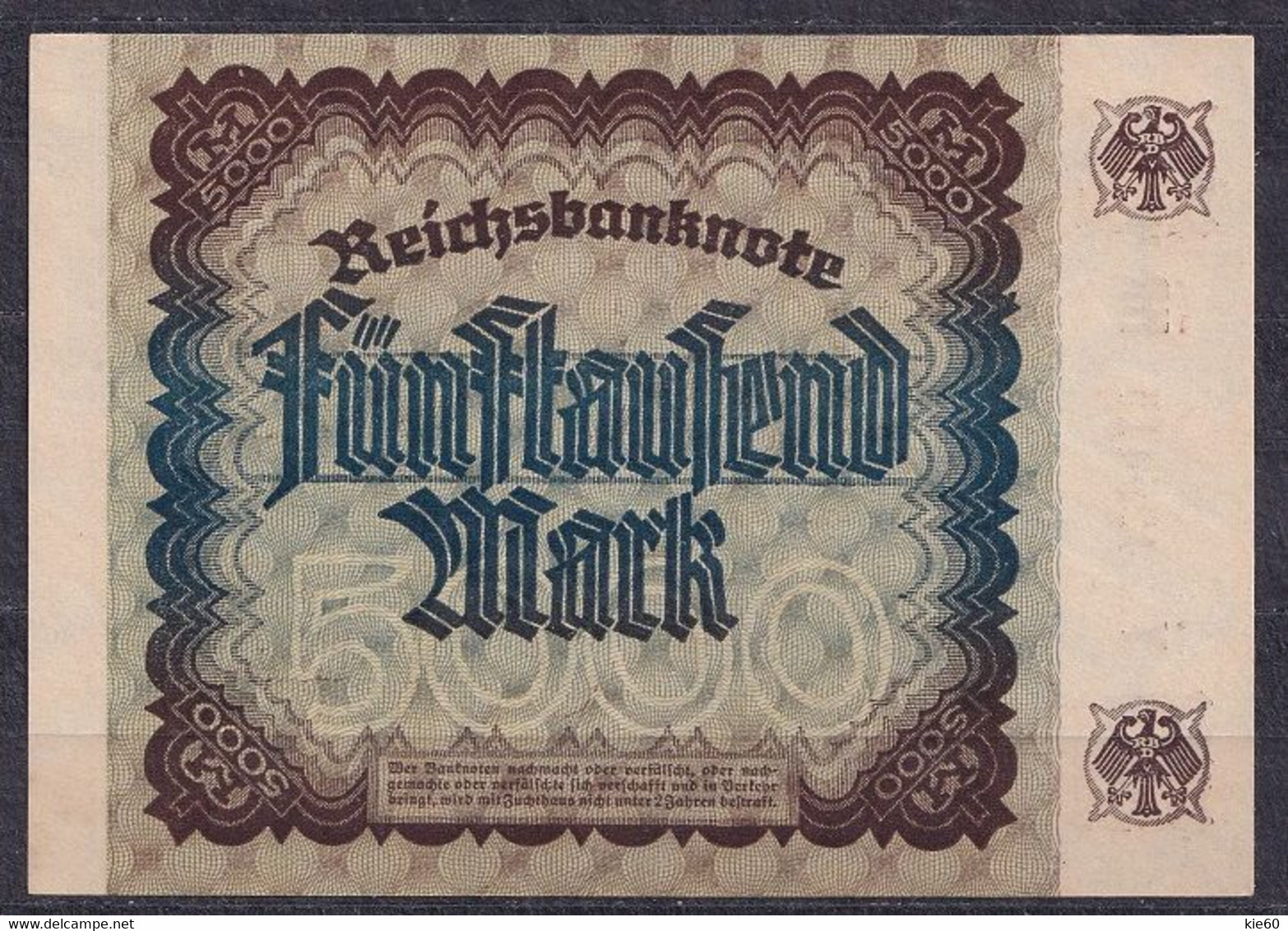 Germany - 1922 - 5000 Mark  -R80a.. UNC - 5.000 Mark