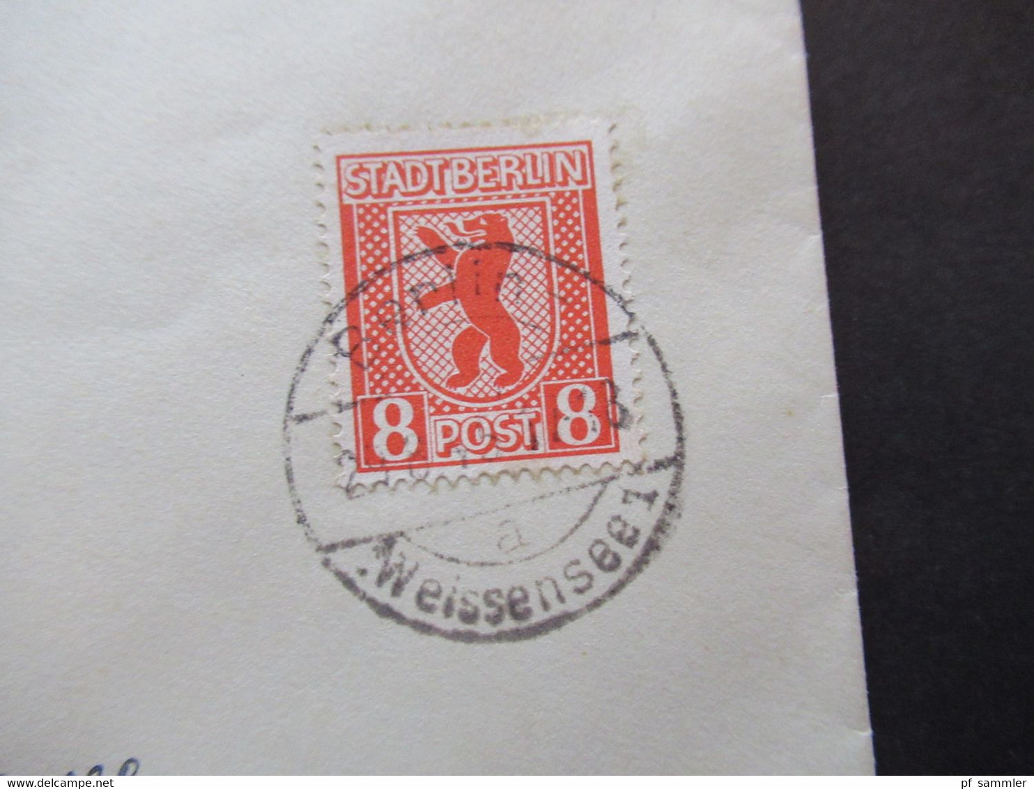 29.8.1945 SBZ Berlin / Berliner Bär Satzbrief Nr.1/7 Stempel Berlin Weissenseee 1 Als Ortsbrief Berlin / Sammlerbeleg - Andere & Zonder Classificatie