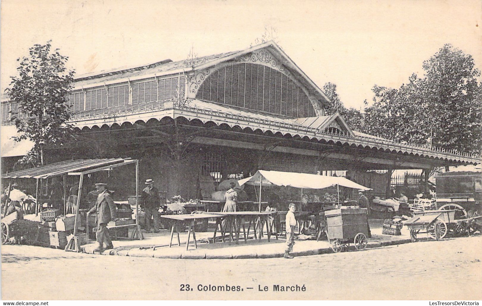 CPA COMMERCE - COLOMBES - La Marché - 23 - Marktplaatsen