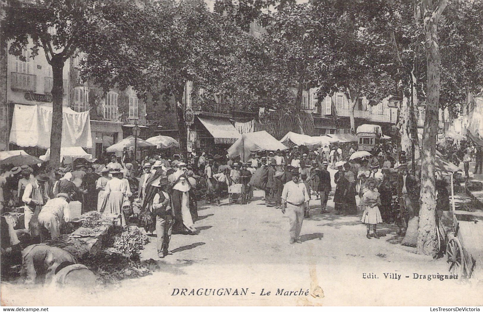 CPA COMMERCE - DRAGUIGNAN - Le Marché - Edit Villy - Draguignan - Marchés