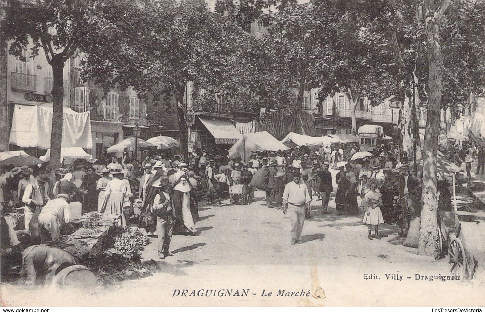 CPA COMMERCE - DRAGUIGNAN - Le Marché - Edit Villy - Draguignan - Markets