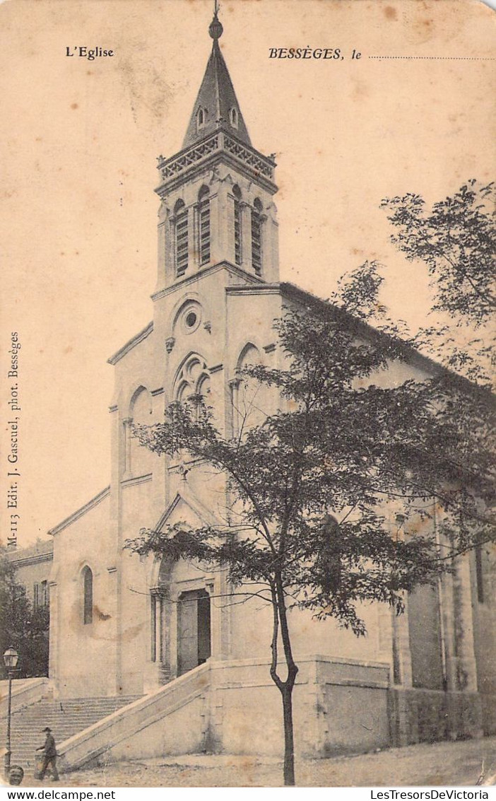 CPA FRANCE - 30 - BESSEGES - L'église - M113 Editeur J Gascuel Bessèges - Bessèges