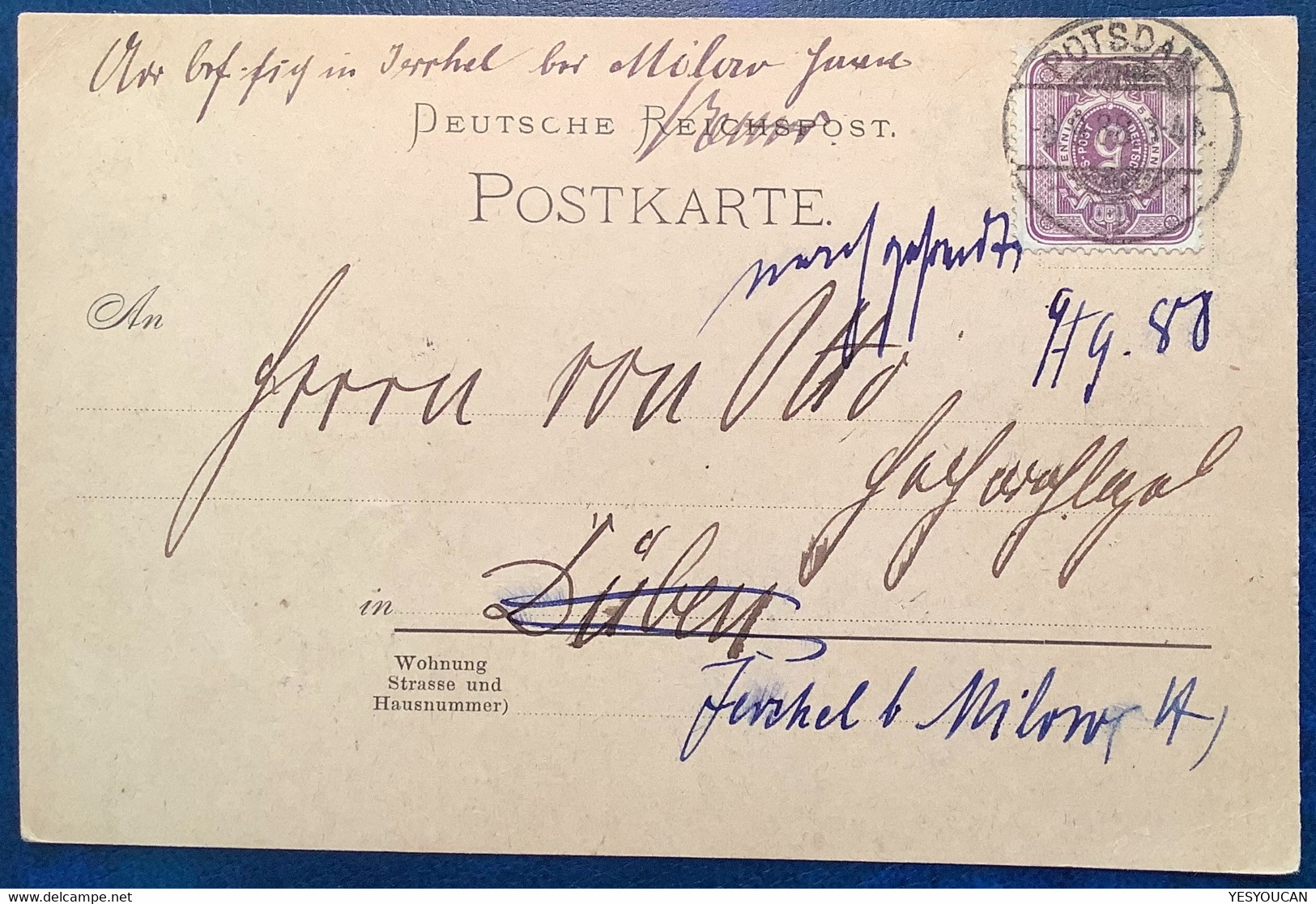 1888 ! GRUSS AUS POTSDAM MAMORPALAIS Litho Vorläufer Ak Deutsches Reich 1880 Mi40(Ansichtskarte Cpa Précurseur Postkarte - Potsdam
