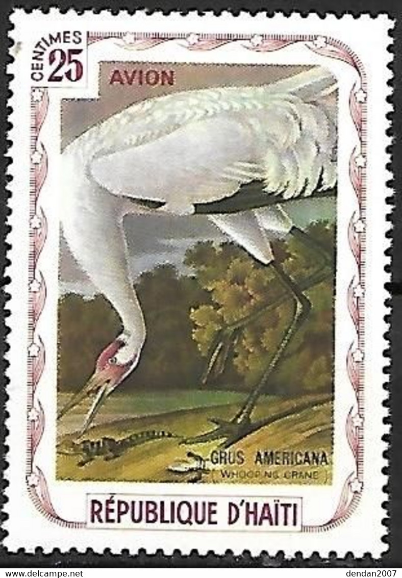 Haiti - MNH ** 1975 : Whooping Crane - Grus Americana (Audubon Design) - Grues Et Gruiformes