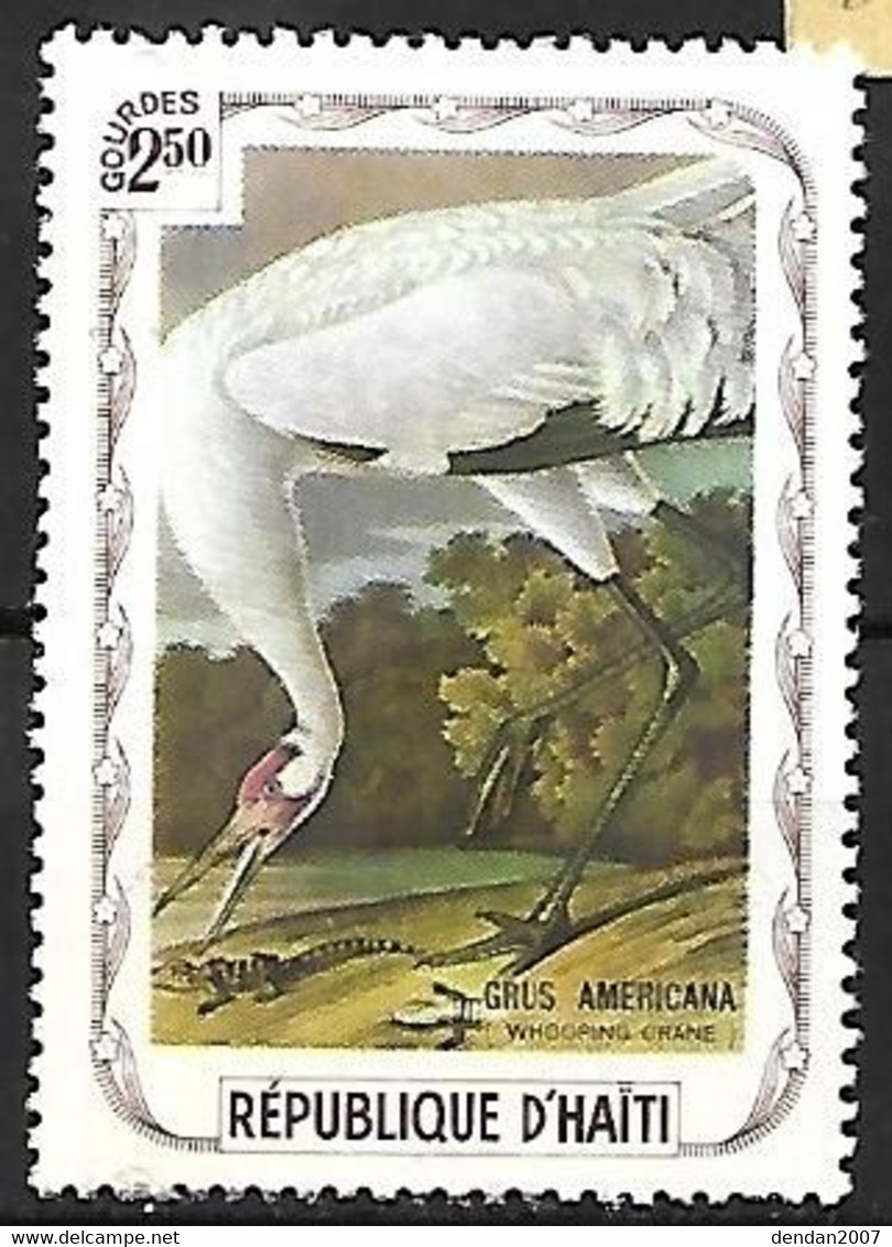 Haiti - MNH ** 1975 : Whooping Crane - Grus Americana (Audubon Design) - Cranes And Other Gruiformes