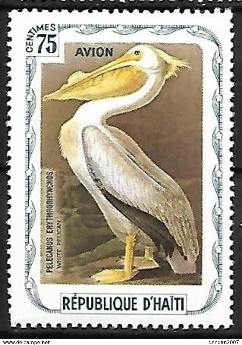 Haiti - MNH ** 1975 : White Pelican - Pelecanus Erythrorhynchos (Audubon Design) - Pelicans