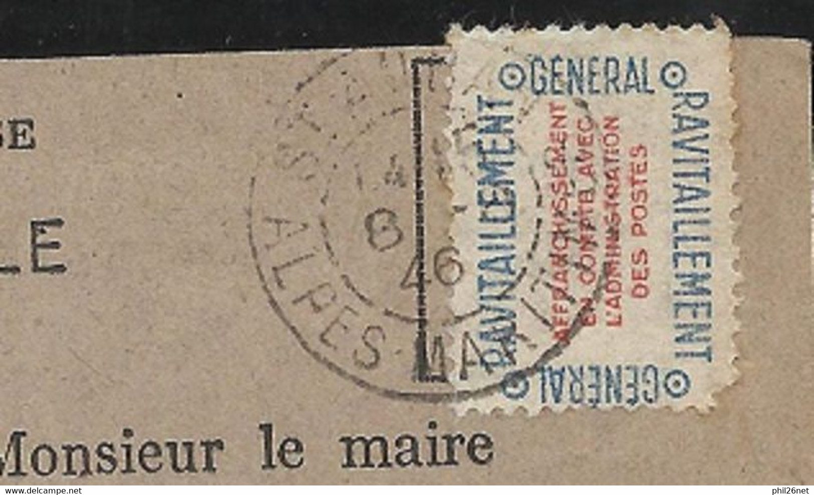 France  Carte De Ravitaillement Avec Le  Service N° 15A  Oblitéré Saint Antonin  ( 06 )  B/TB Voir  Scans Soldé ! ! ! - Lettres & Documents