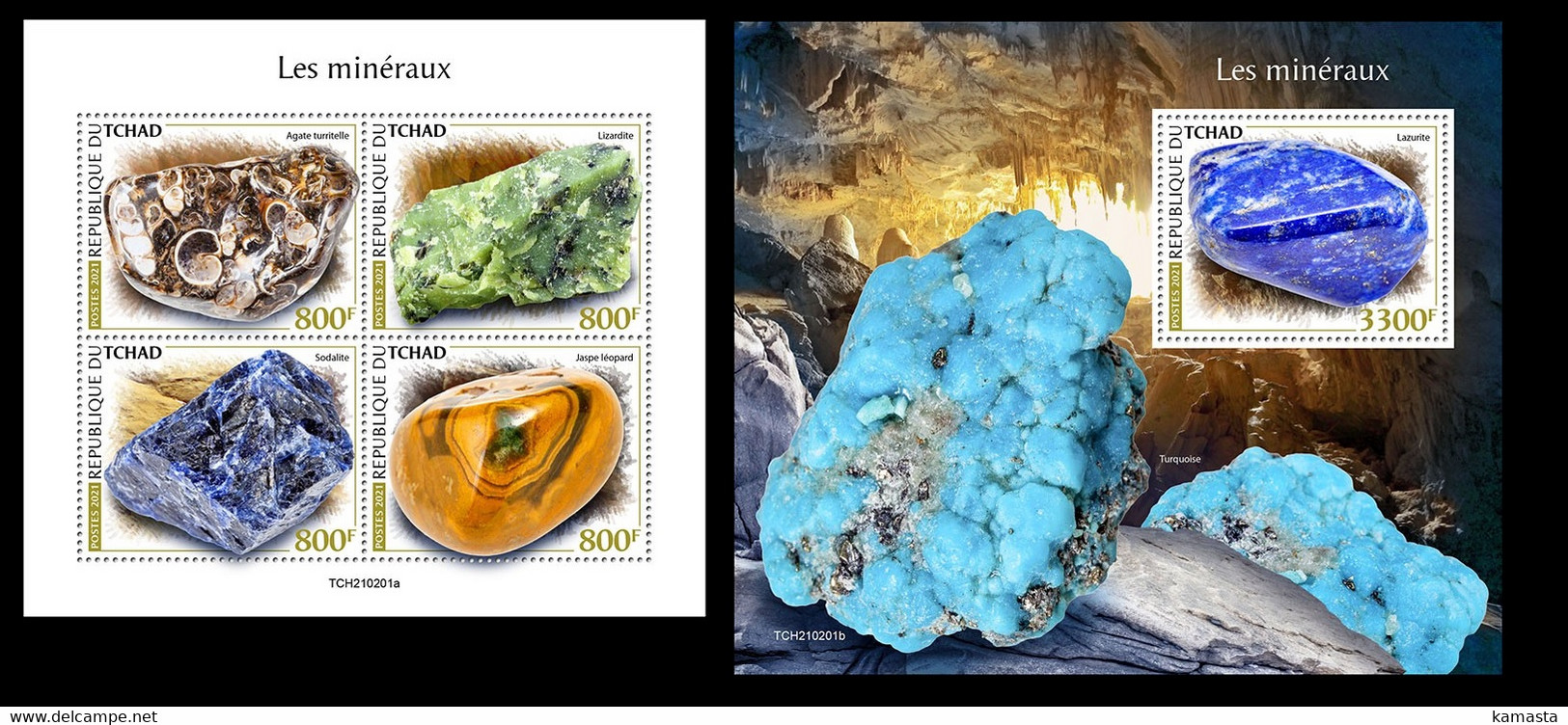 Chad 2021 Minerals. (201) OFFICIAL ISSUE - Minéraux