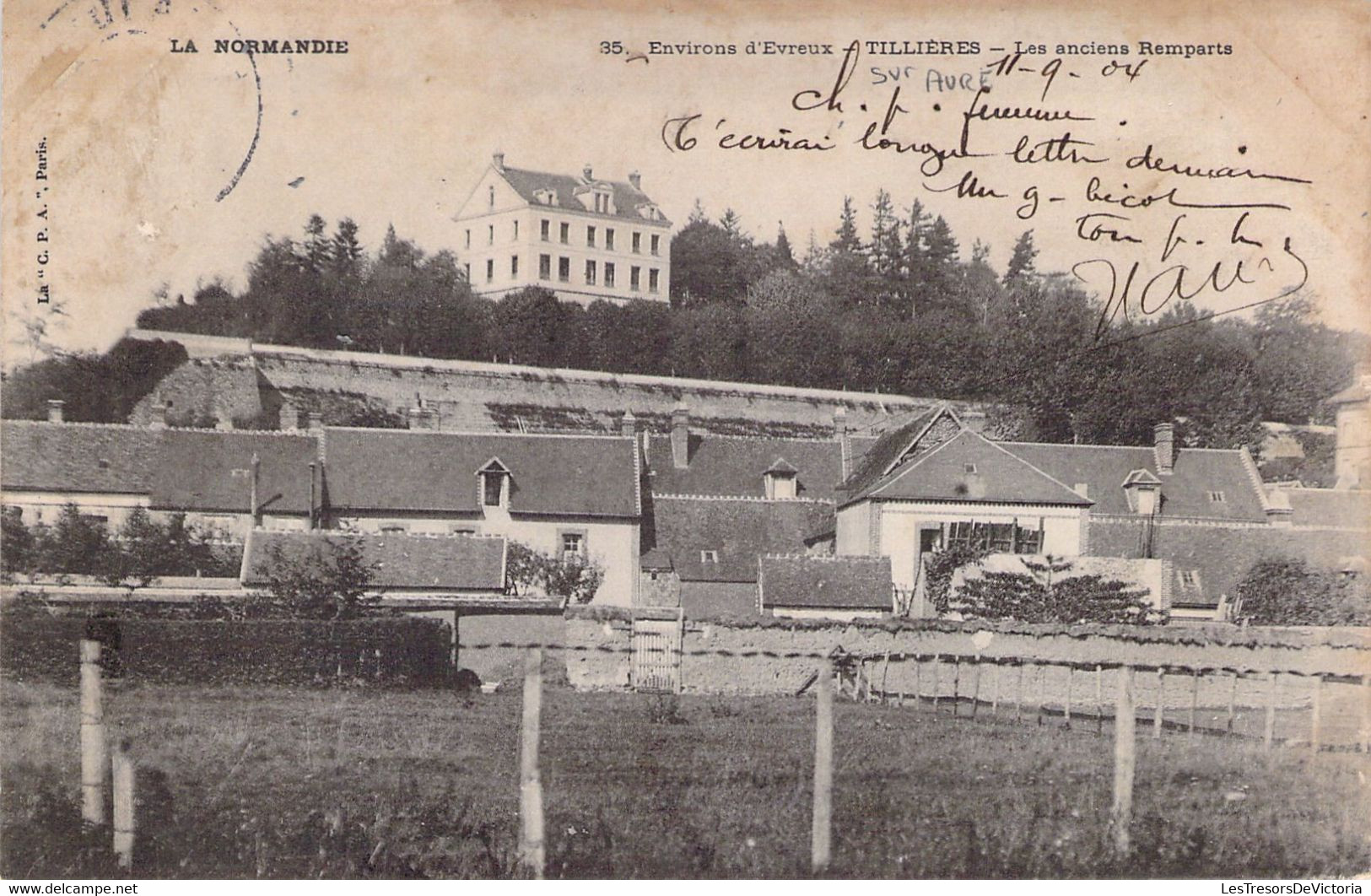 CPA FRANCE - 27 - Tillières Sur Avre - Les Anciens Remparts - Dos Non Divisé - Tillières-sur-Avre