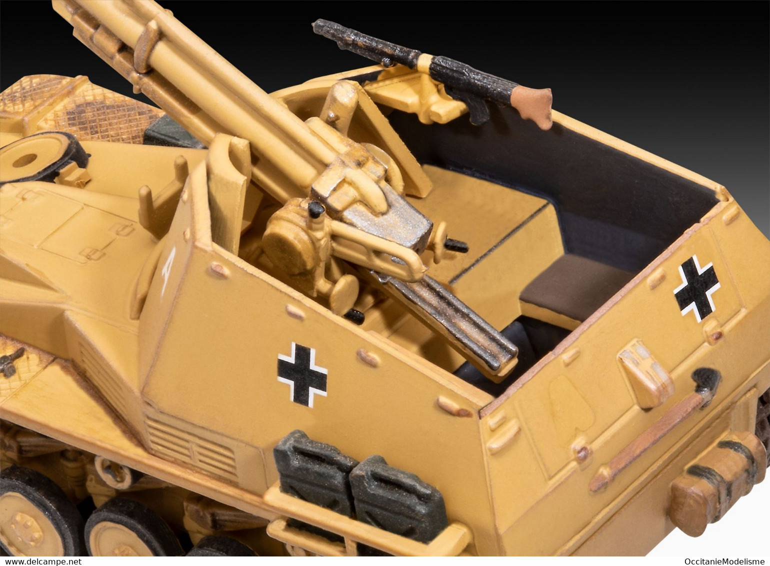 Revell - DIORAMA SET Char Obusier Sd.Kfz. 124 WESPE Maquette Militaire + Peinture + Colle Réf. 03334 Neuf NBO 1/76 - Véhicules Militaires