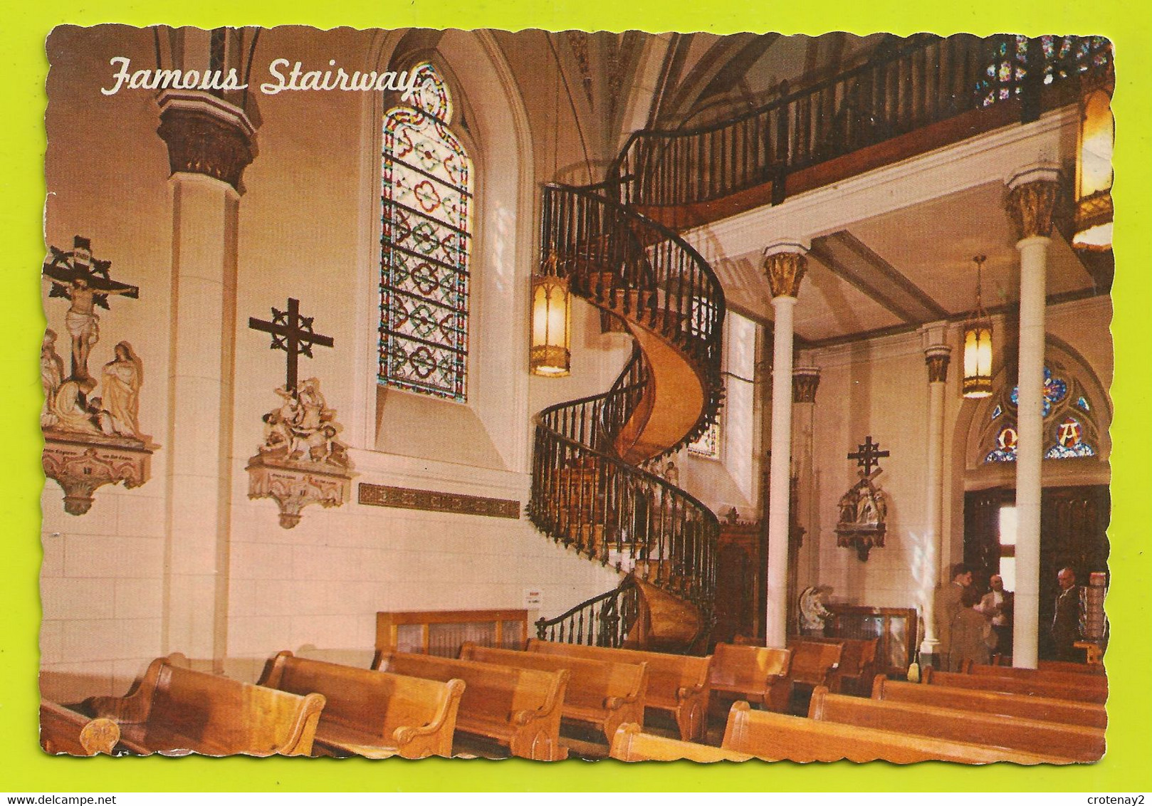 SANTA FE Stairway OUR LADY OF LIGHT CHAPEL New MEXICO Postée De FLAGSTAFF En 1974 VOIR Timbres - Santa Fe