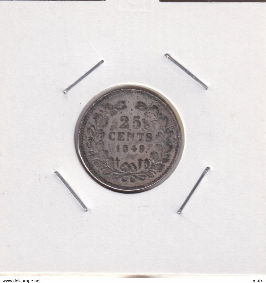 Netherlands 25 Cents 1849 Km#76 - 1840-1849 : Willem II