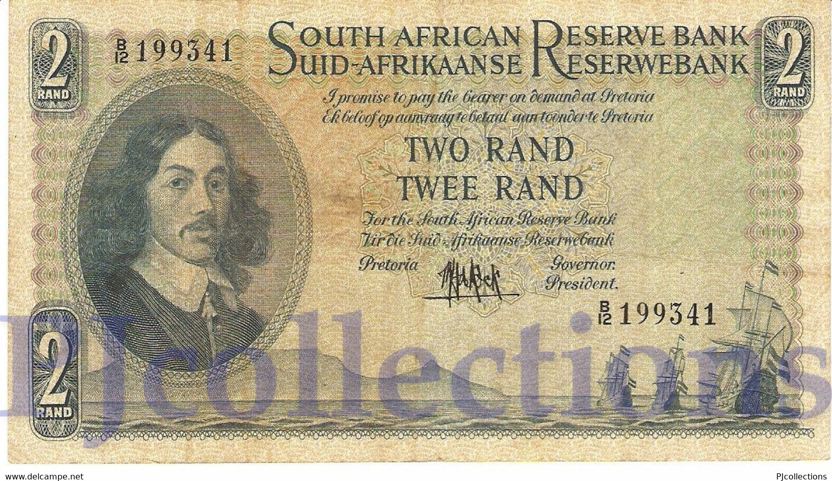 SOUTH AFRICA 2 RAND 1961 PICK 104a VF - South Africa