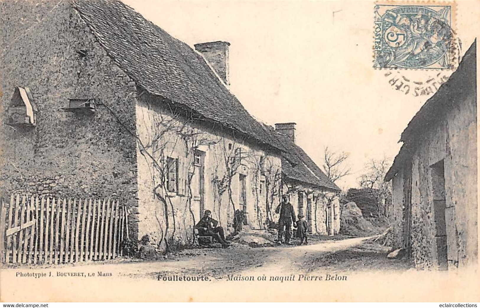 Foulletourte      72        Maison Ou Naquit Pierre Belon    - 1 -   (voir Scan) - Sonstige & Ohne Zuordnung