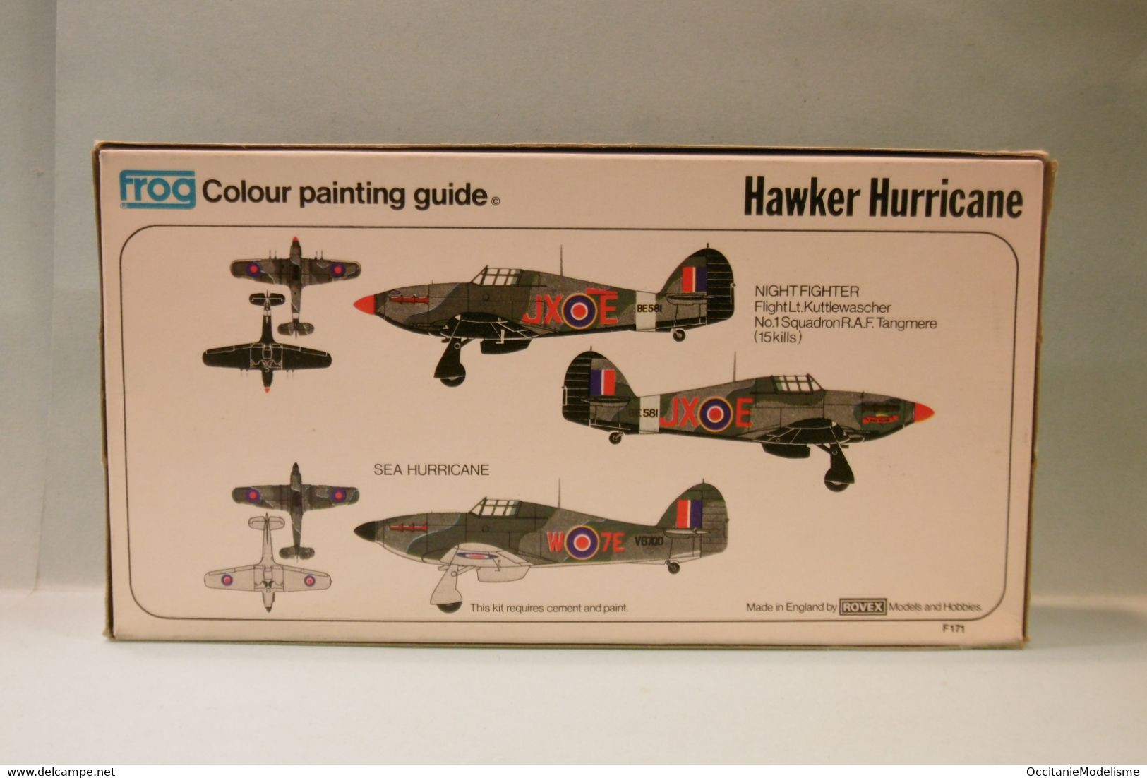 Frog - HURRICANE IIC Night Fighter Maquette Avion Kit Plastique Réf. F171 BO 1/72 - Airplanes