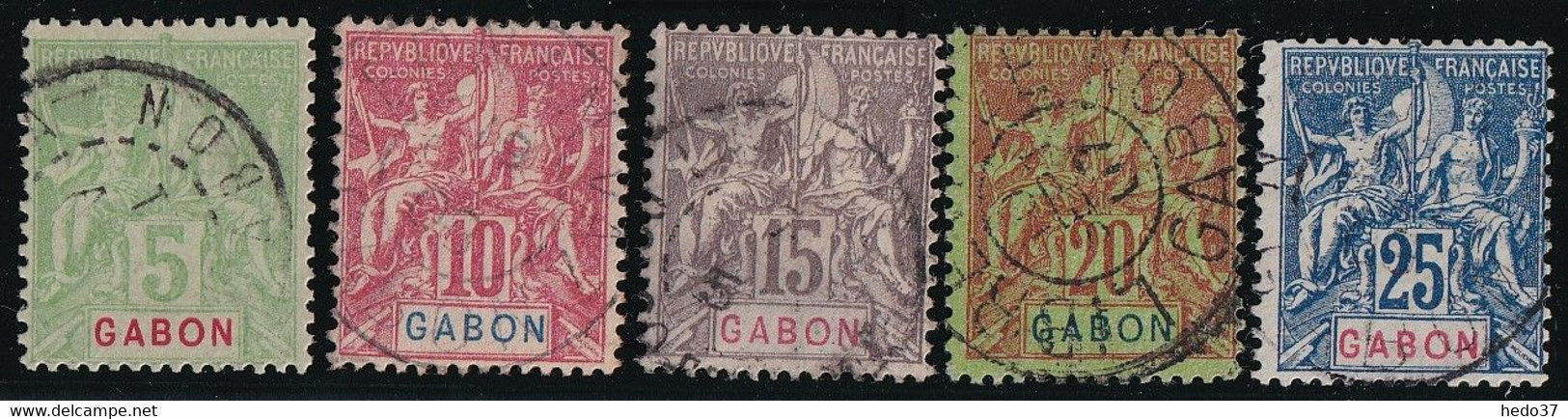 Gabon N°19/23 - Oblitéré - TB - Gebraucht
