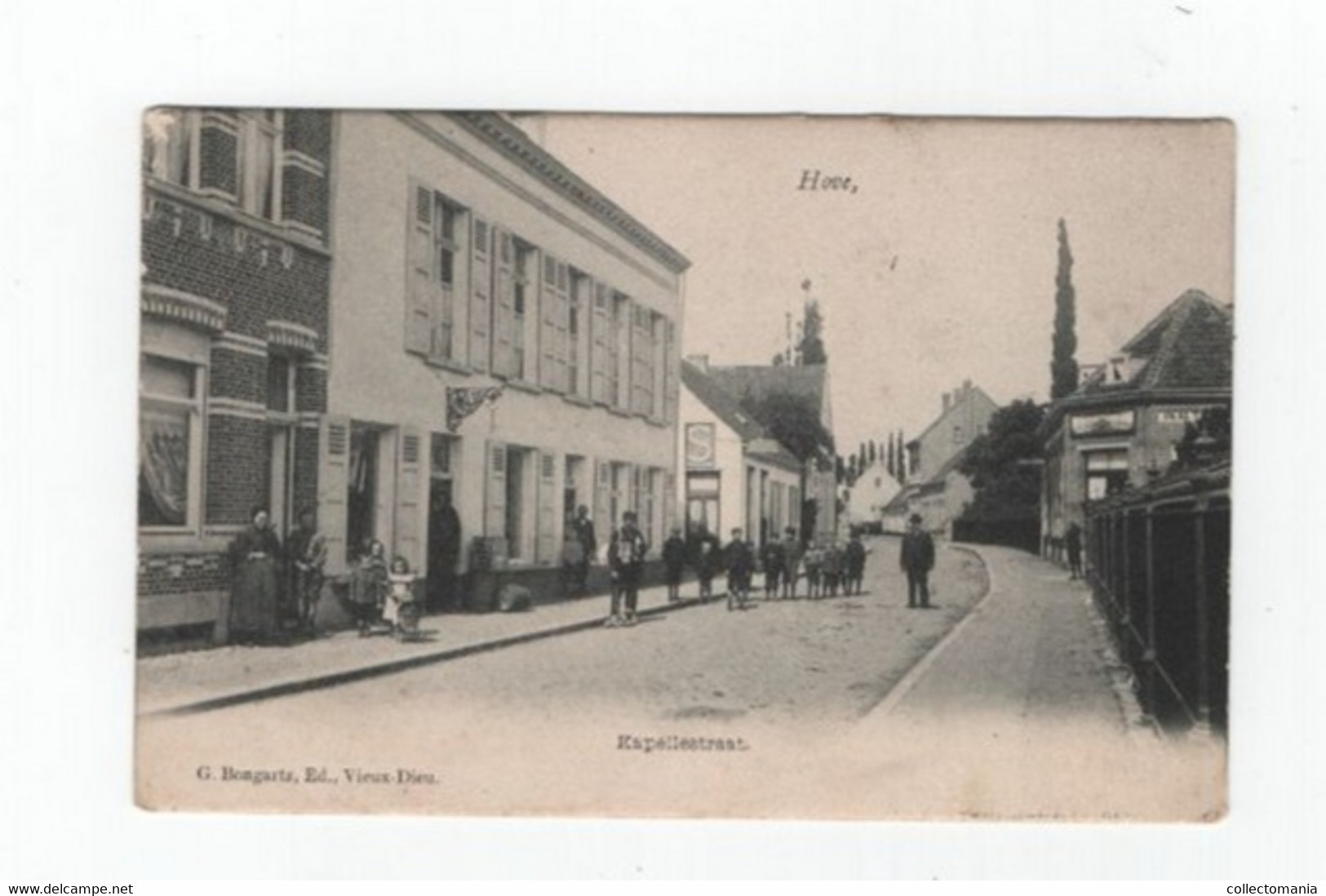 1 Oude Postkaart HOVE  Kapellestraat   1907     Uitgever Bongartz - Hove