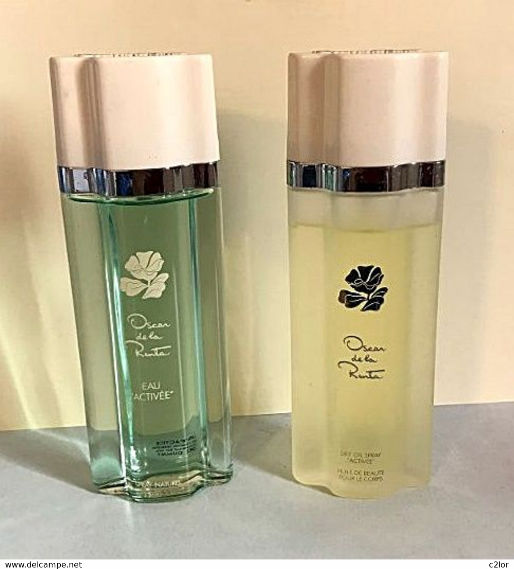 2 Flacons Factice/Dummy"OSCAR De La RENTA"  Eau Activée Et Huile De Beauté Pour Collection Ou Décoration - Facticios