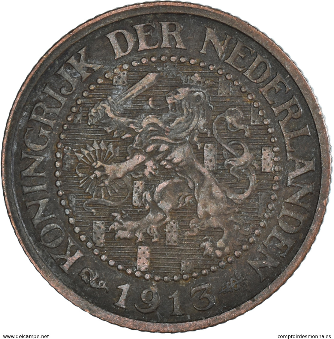 Monnaie, Pays-Bas, 2-1/2 Cent, 1913 - 2.5 Cent