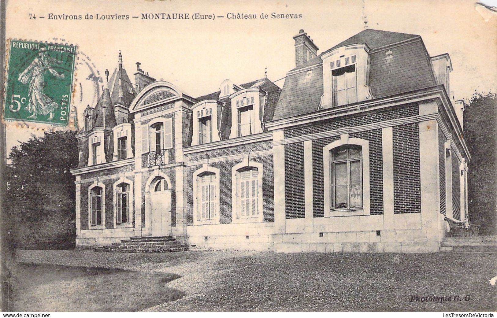 CPA FRANCE - 27 - ENVIRONS DE LOUVIERS - Montaure - Château De Senevas - Phototypie GG - Louviers