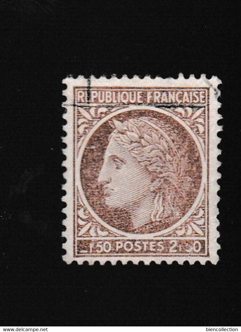 France. Belle Variété Céres De Mazelin 2F50 Brun Avec Inscrition Partielle De La Valeur - Used Stamps