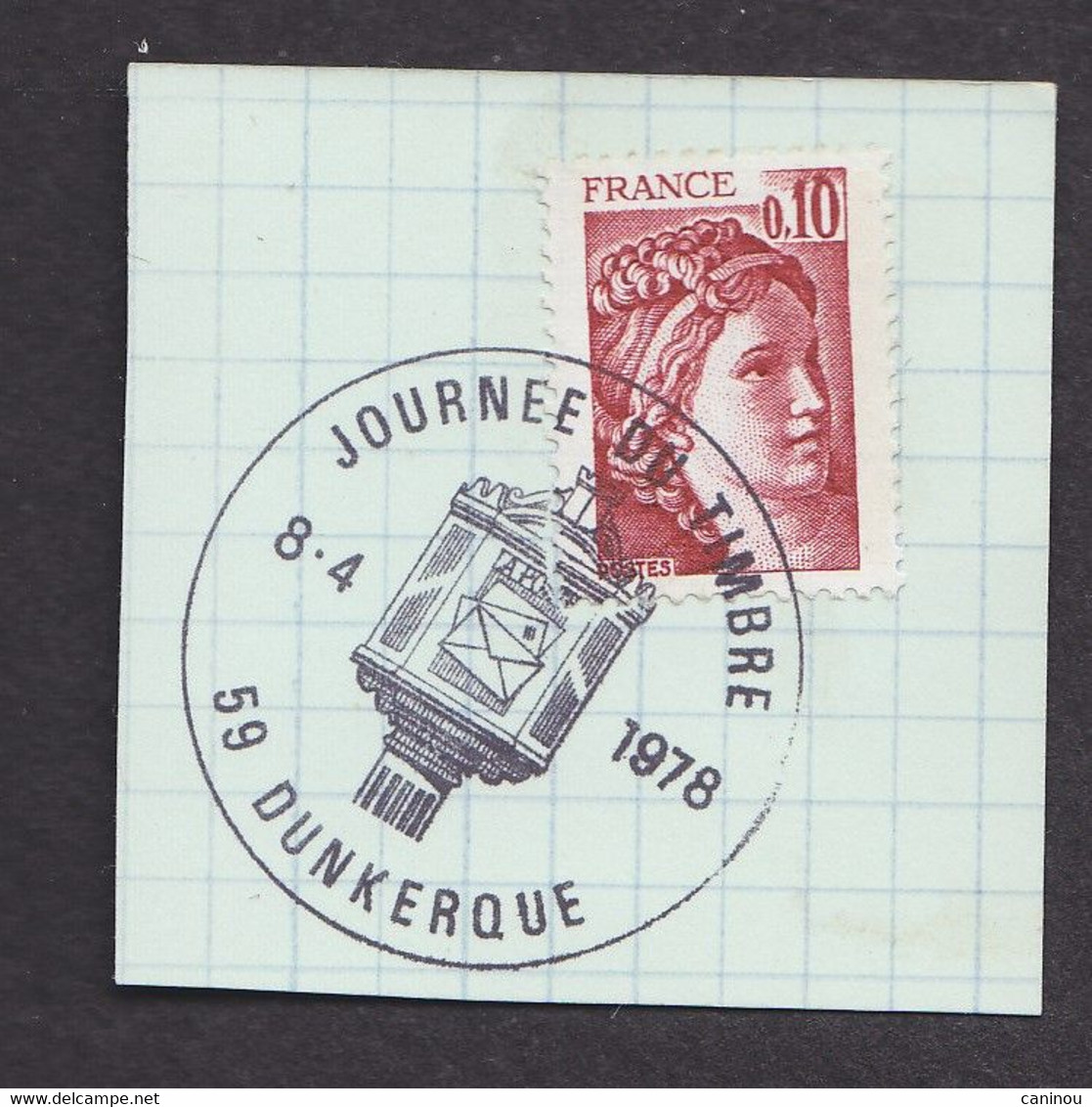 FRANCE 1er JOUR FDC SUR FRAGMENT  JOURNEE DU TIMBRE DUNKERQUE LIBERTE 1978 - Autres & Non Classés