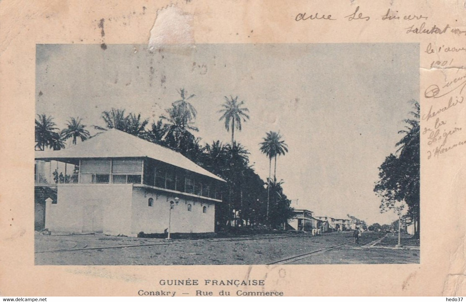 Guinée Affranchissement Sur Carte Postale - Brieven En Documenten